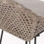 Tabouret de bar en PE avec coussins confortables et pieds en épingle à cheveux en métal durables pour une utilisation extérieure