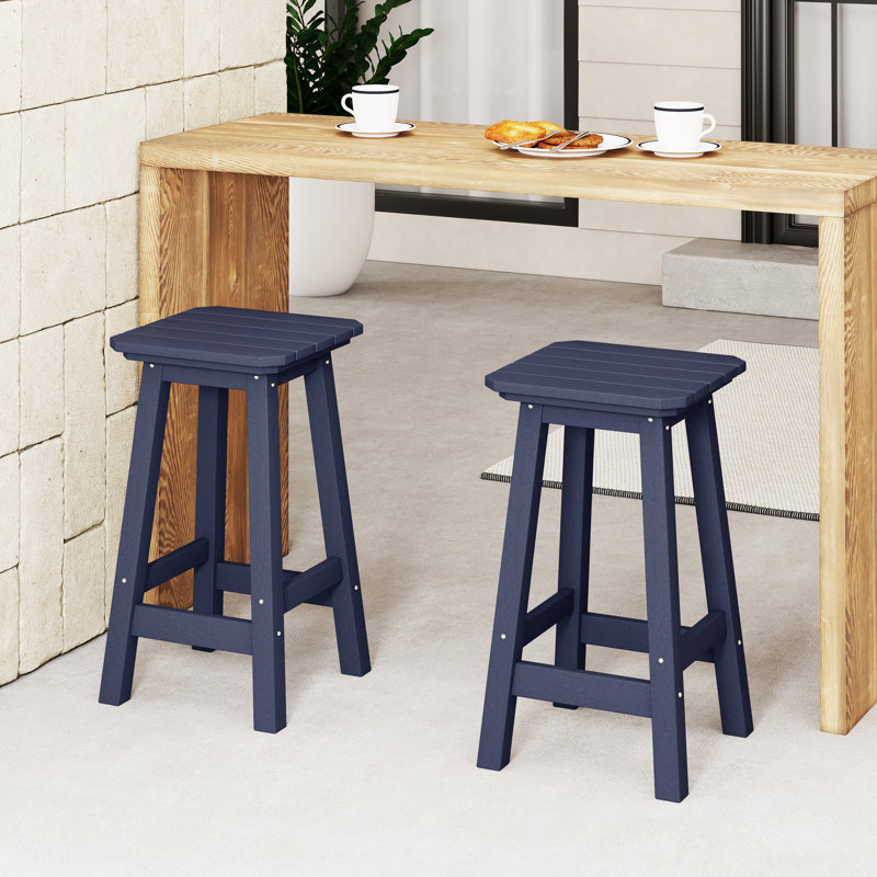 Laguna 24" Square Counter Stool, Navy