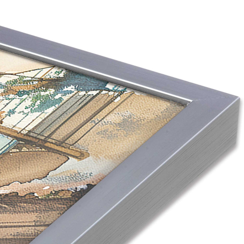 «Coastal Greeting V1», impression encadrée sur papier par Azure Artisanal Studio, Chrome poli