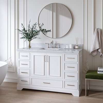 Meuble-lavabo simple avec plateau Abshire 55