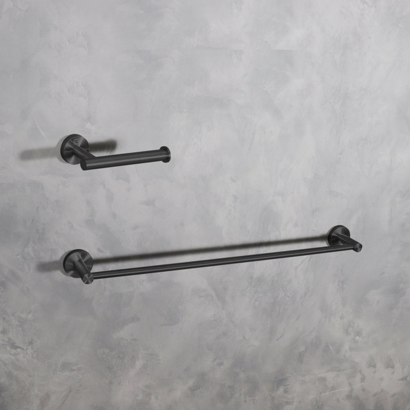 Alma 2 - Piece Bathroom Hardware Set, Matte Black