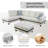 Elsiana 3 Piece Faux Leather Modular Living Room Set, Leather Couch Set-701566412-701566403