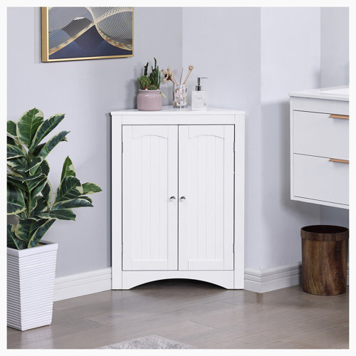 Winston Porter Nehuen Freestanding Bathroom Cabinet | Wayfair