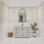 Ensemble de meuble-lavabo 48 po avec comptoir en quartz Ayna Decors Maya | Lavabo en céramique | 2 portes à fermeture douce | 7 tiroirs pleine extension à fermeture en douceur-101808842-101808844
