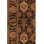 Tapis noir / brun en laine noué à la main de conception unique 5 pi 9 po x 8 pi 9 po