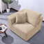 Chaises d'appoint peu encombrantes, chaise de sol moderne en velours côtelé Camel