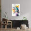 Colorful Watercolor Splash Abstract Modern Violet Wall Art Print 1 Piece Wrapped Canvas Wall Art-988901165