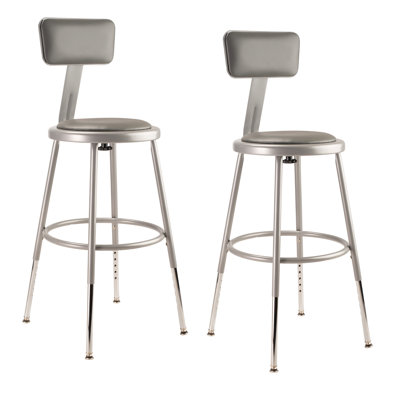Height Adjustable Lab Stool by National Public Seating