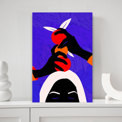 Dashiell Contemporary Art Abstract Bold Colorful Fruit Portrait Wall Art - Wrapped Canvas Print