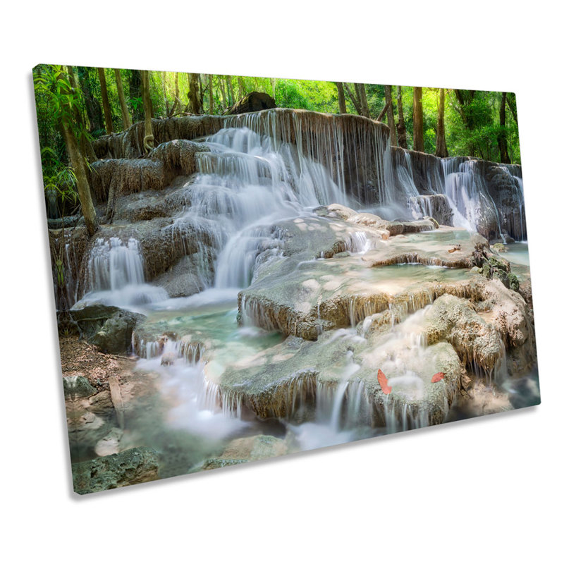 Beautiful Waterfall Landscape - Wrapped Canvas Art Prints, 30.5cm H x 45.7cm W