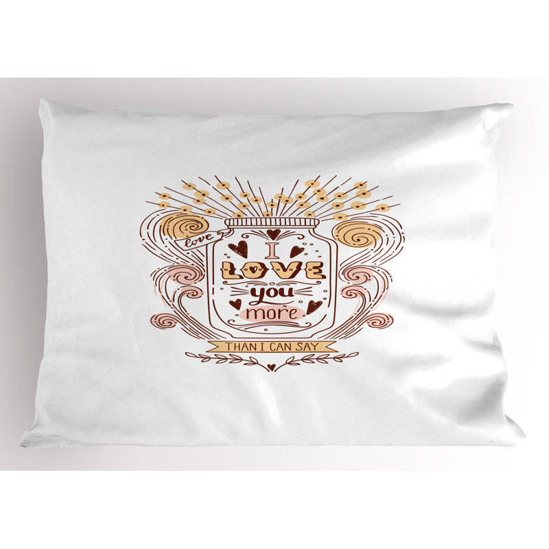 Ensemble de 2 taies décoratives Ambesonne Love You More, H 20 po x l 26 po