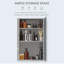 Armoire de salle de bain à miroir, armoire à pharmacie verticale en acier inoxydable de 16 po x 24 po, organisateur de rangement mural avec porte simple?