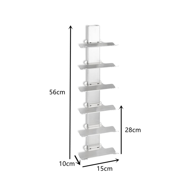 Wall Mounted Wine Bottle Rack Silver