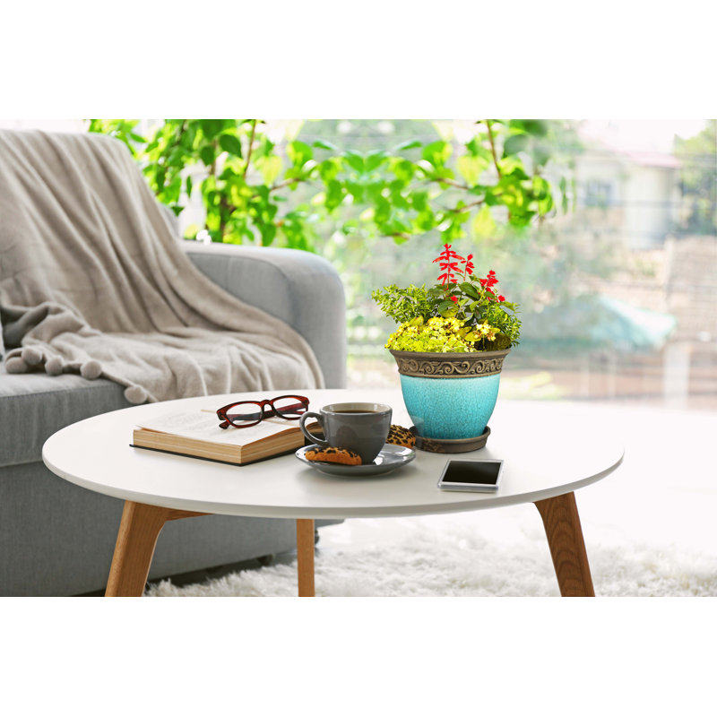 Pot à fleur en céramique avec soucoupe Cadiz