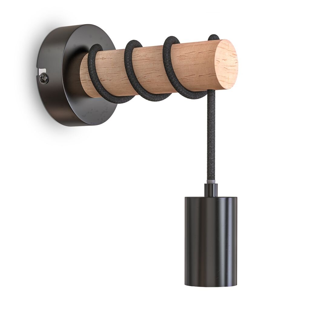 Semaj Holz-Wandlampe Industrial Desig exkl. E27-Leuchtmittel