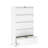 5 Drawer Metal Office File Cabinet With Lock, White Modern For Efficient Storage Filing Drawers And-1851246124