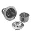 Lavabo encastré noir à quartz 13,45 po x 17,86 po et surface lisse pour le nettoyage avec évier grillagé L 13,45 po x l 17,86 po