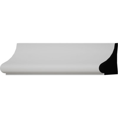 WM166 - Moulure de base en PVC TrueCraft de H 1 1/4 po x P 3/4 po x L 96 po, blanc