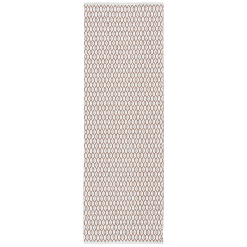 Modena Handwoven Cotton Geometric Area Rug , Runner 2'3" x 7'