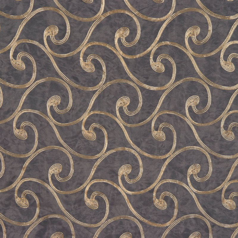 Tuba Fabric, White/Gold