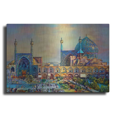 Mosquée d'Ispahan, Imam Khomeini, par Pierre Gavidia - Reproduction sans cadre sur métal