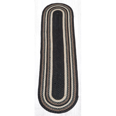 Earth Rugs Mocha/Frappuccino Oval Braided Rug Handwoven Jute