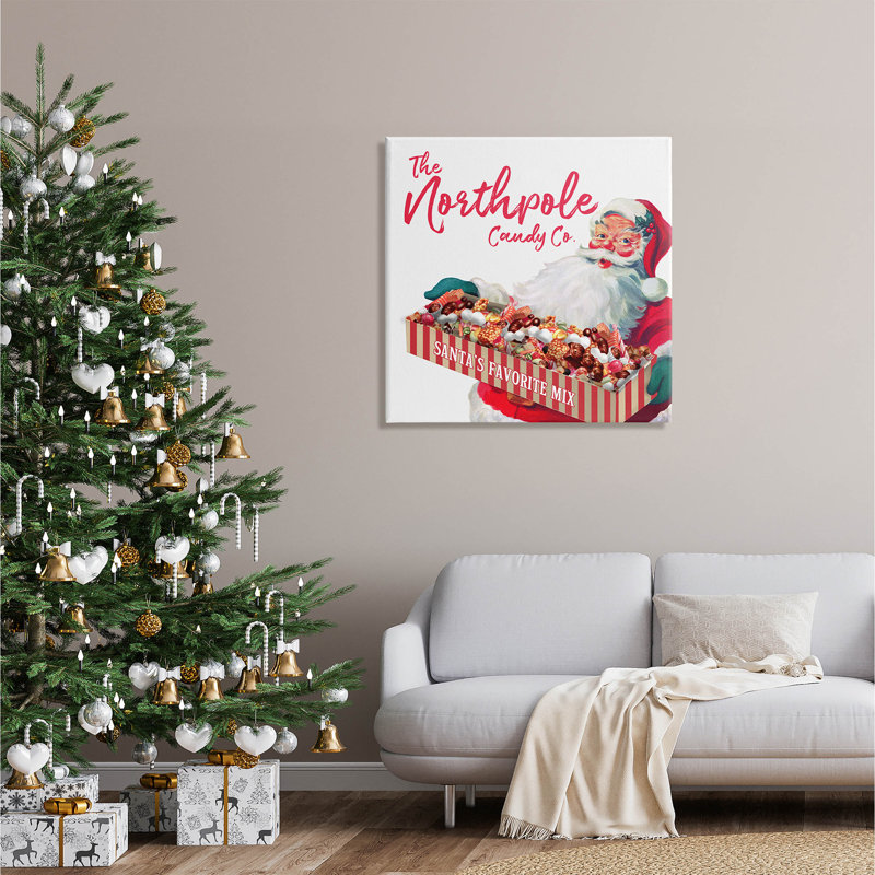 Art rétro sur toile Northpole Candy par le samedi soir, H 30 po x l 30 po x P 1,5 po