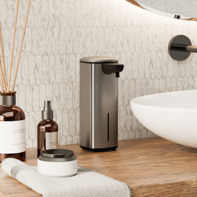 Home Zone Living Automatic Foaming Hand Soap Dispenser with Stainless Steel Cover