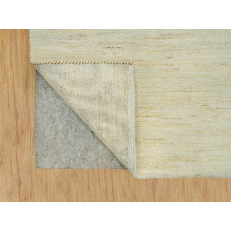 3'x5' White Lori Buft Plain Design Plush Wool Hand Knotted Rug 54B5F8C64875402F9F1F267D705A7D8F