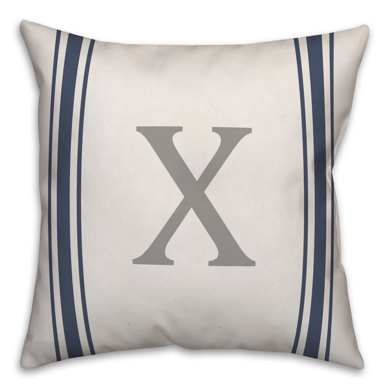 Striped Reversible Throw Pillow, X