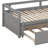 Twin Size Extendable Daybed With Trundle Beds, Wood Daybed Frame With Pull Out Trundle, Twin To King Design Extending Daybed-178551798
