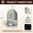 Malisa Contemporary Arched Bathroom Vanity Mirror | Stainless Steel Thick Frame-889773303-897300499