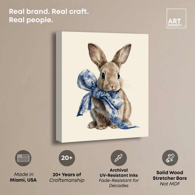 Toile Rabbit I, reproduction sur toile par Art Remedy, tendue sur châssis, 16 x 20, 16"H x 20"W, Gallery Wrapped