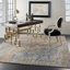 Tapis beige / bleu en laine Goncalo-744843155