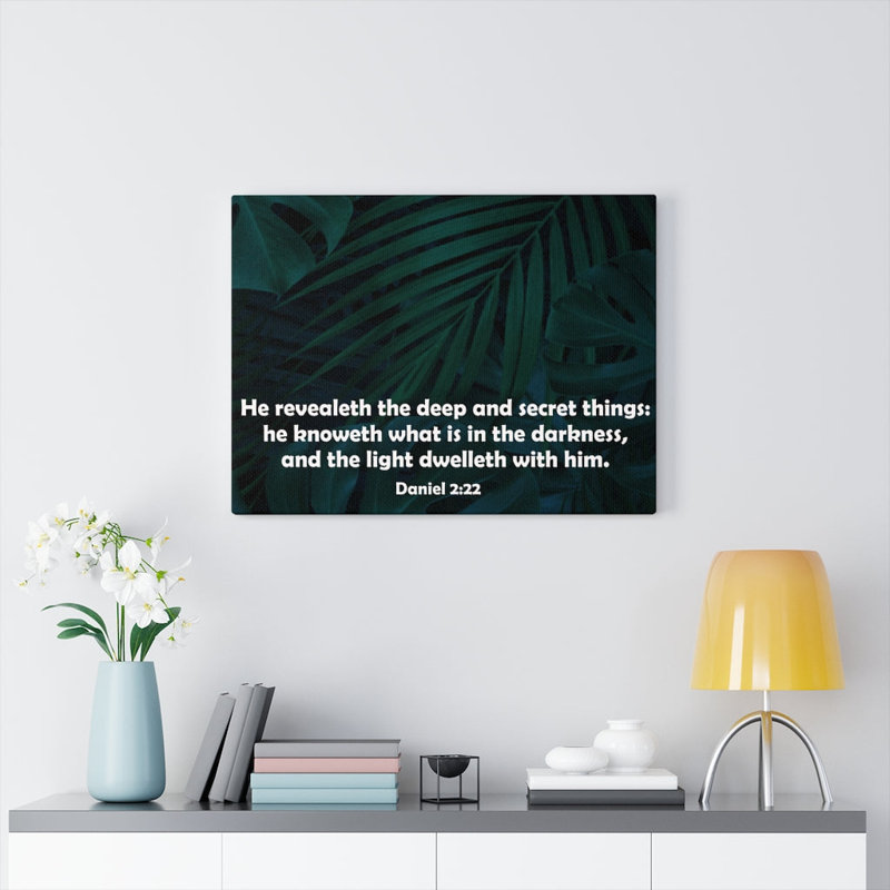 Deep And Secret Things Daniel 2:22 - Wrapped Canvas Print, 30cm H x 41cm W