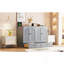 Lit escamotable double avec grands tiroirs, gris-1424096197