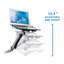 Mount-It Laptop Desk Mount with USB Powered Cooling Fan Fits Up to 17" Screens | Silver