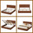 King Size Hydraulic Lift-Up Storage Bed Frame with Walnut Finish - Space-Saving Design, No Box Spring Needed-2146922072-2147053982