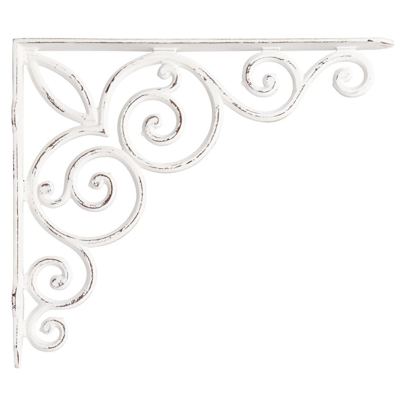 Victorian Iron Shelf Bracket, White