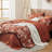 Bedsure Bed in a Bag - Reversible Flroal & Plant Pattern Printed with Comforters, Sheets, Pillowcases & Shams-110389569