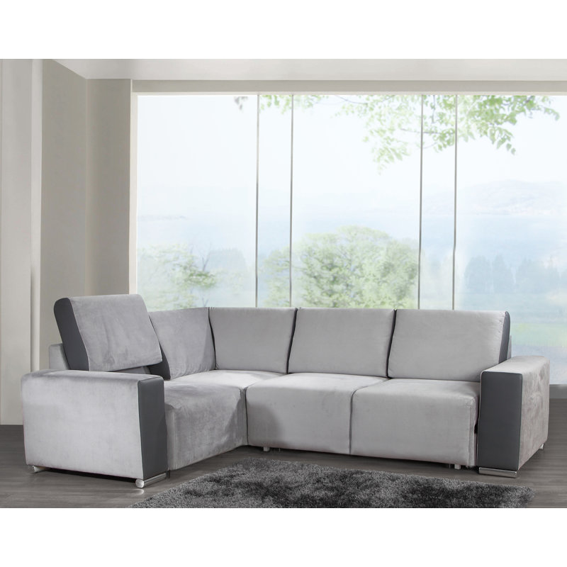 4 Seater Sofa Bed, Chaise lounge left
