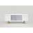 Roma Contemporary White Buffet Cabinet with Gold Accents-382362317