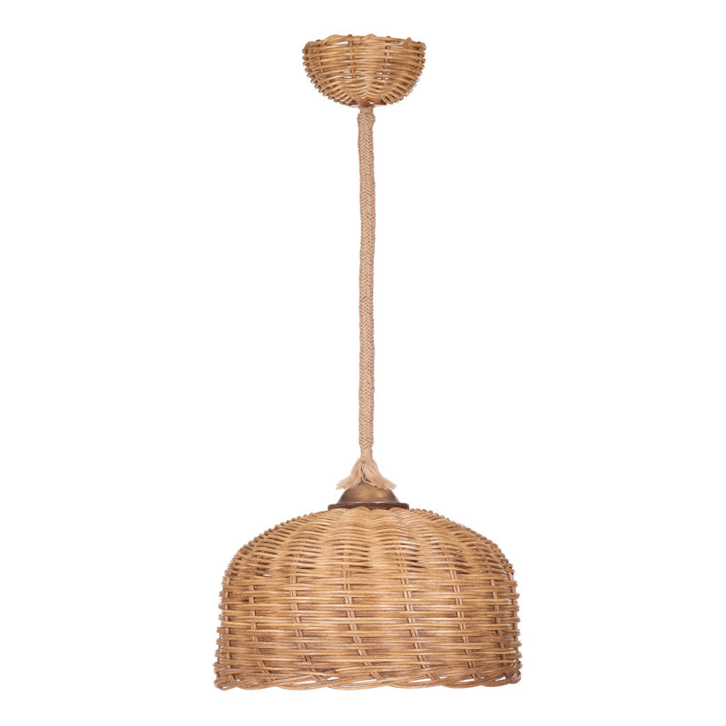 1 - Light Natural Dome Pendant