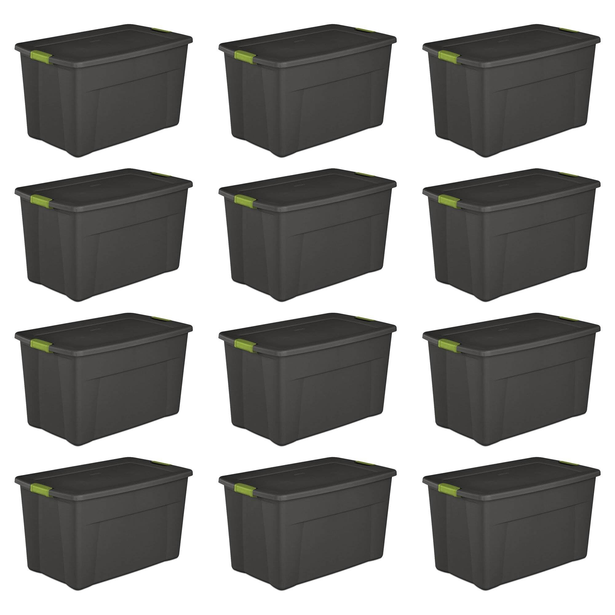 Sterilite 30 Gallon Plastic Storage Container Box with Lid, Gray/Blue &  Reviews