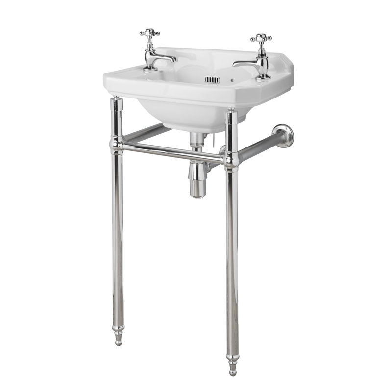 Nuie Richmond 515mm L x 300mm W White Vitreous China Rectangular Sink with Overflow