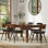 Eastwood 66"W Solid Wood Contemporary Rectangle Dining Table, Seats 6