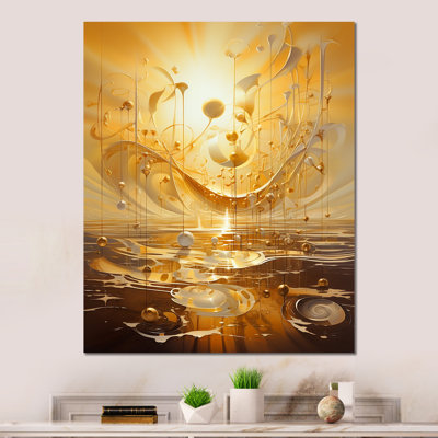 "Solar Serenade paysage surréaliste" sur métal