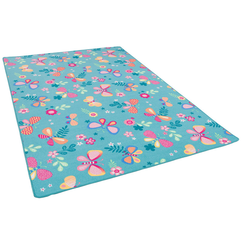 Fretwell Tufted Turquoise Rug, Rectangle 160 x 200cm