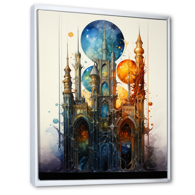 Art de piliers de l'Islam Punda, impression sur toile encadrée, H 20 po x l 12 po x P 1 po, Cadre flottant blanc