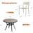 Patio dining set with Round Metal Dining Table and 4 Metal Armrest Dining Chairs-987613838